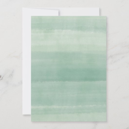 Greenery Boy Baptism Invitation Kaart (Achterkant)