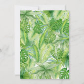 Greenery Boy Dinosaurus Baby shower Kaart (Achterkant)