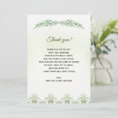 Greenery Branch Baby shower Hartelijk dank Bedankkaart (Staand voorkant)