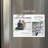 Greenery Branches 2 Foto Magnetic kerstKaart