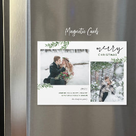 Greenery Branches 2 Foto Magnetic kerstKaart