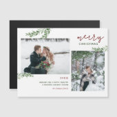 Greenery Branches 2 Magnetic kerstkaart (Voorkant / Achterkant)