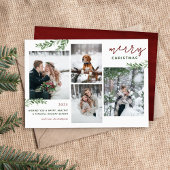 Greenery Branches 4 Foto Collage Feestdagenkaart