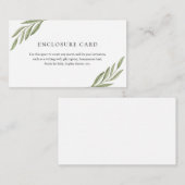 Greenery Branches Enclosure Card Informatiekaartje (Voorkant / Achterkant)