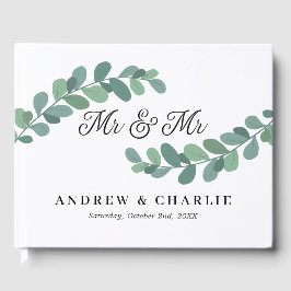 Greenery Branches Mr & Mr Gay Wedding Gastenboek