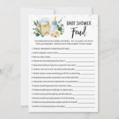 Greenery Brewing Baby shower Feud Game Kaart (Voorkant)