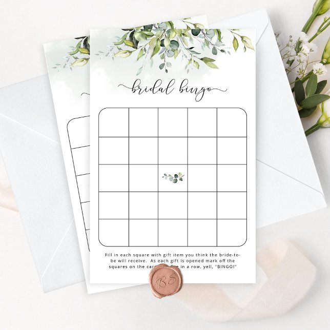 Greenery bridal bingo (Creator heeft geüpload)
