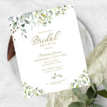 Greenery Bridal Brunch<br><div class="desc">Eucalyptus bouquet,  groen botanisch-thematisch,  voordelig vrijgezellenfeest met een uitnodiging van 4, 5 x 5, 6 inch. OPMERKING: de enveloppen zijn NIET meegerekend; er kunnen afzonderlijke A7-enveloppen worden aangeschaft.</div>