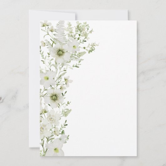 Greenery Bridal Brunch Invitation Kaart (Achterkant)