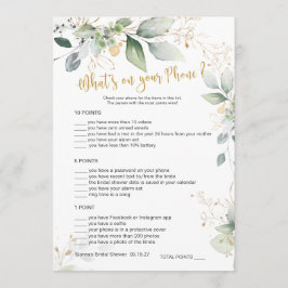 Greenery Bridal Game Wat is er op je Kaart? Advieskaart