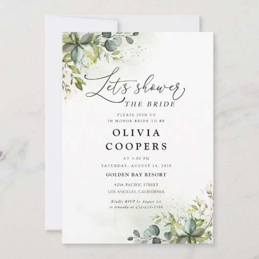 Greenery Bridal Shower Kaart (Voorkant)