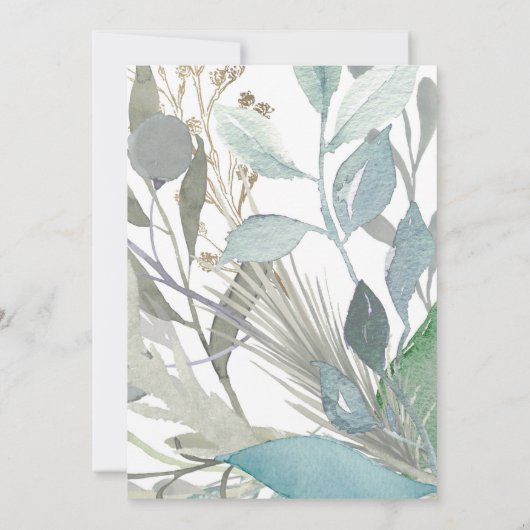 Greenery Bridal Shower Kaart (Achterkant)