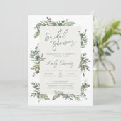 Greenery Bridal Shower Kaart (Staand voorkant)