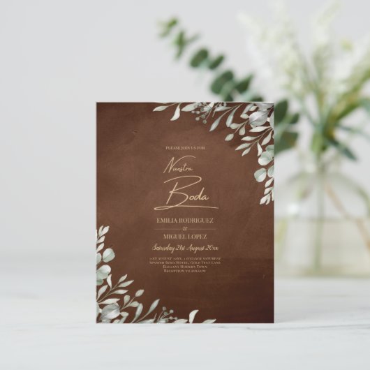 Greenery Brown Wedding Herfst Winter (Staand voorkant)