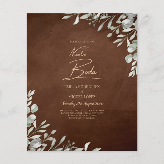 Greenery Brown Wedding Herfst Winter (Voorkant)