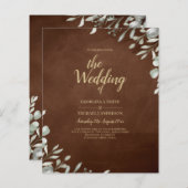 Greenery Brown Wedding Herfst Winter (Voorkant / Achterkant)