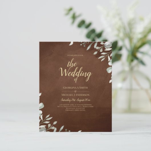 Greenery Brown Wedding Herfst Winter (Staand voorkant)