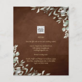 Greenery Brown Wedding Herfst Winter Flyer (Achterkant)