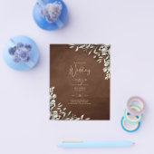 Greenery Brown Wedding Herfst Winter Flyer (Enkel)