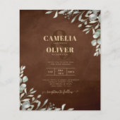Greenery Brown Wedding Herfst Winter Flyer (Voorkant)