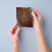 Greenery Brown Wedding Herfst Winter Flyer (Hand)