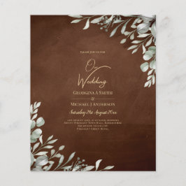 Greenery Brown Wedding Herfst Winter Flyer