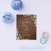 Greenery Brown Wedding Herfst Winter Flyer (Enkel)