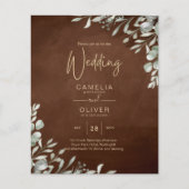 Greenery Brown Wedding Herfst Winter Flyer (Voorkant)