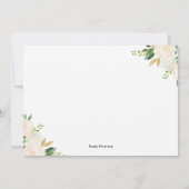 Greenery Bruids Douche Uitnodiging ivoor accenten (Achterkant)