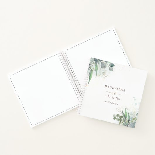 greenery bruiloft Guest Book Notitieboek (Binnen)