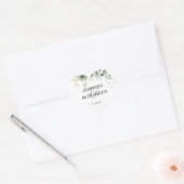 Greenery bruiloft hart sticker (Envelop)