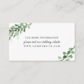 Greenery bruiloft informatiesite informatiekaartje (Voorkant)