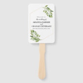 Greenery bruiloft Program fan Handwaaier (Voorkant)