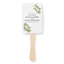 Greenery bruiloft Program fan