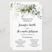 Greenery bruiloft programma (Voorkant / Achterkant)