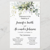 Greenery bruiloft programma (Voorkant)