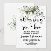 Greenery bruiloft receptie kaart (Voorkant / Achterkant)