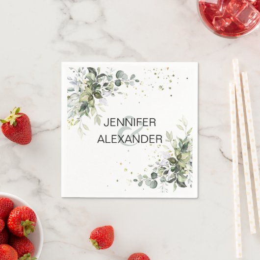 Greenery bruiloft servet (Insitu)