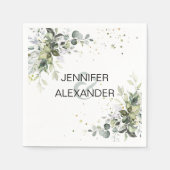 Greenery bruiloft servet (Voorkant)