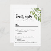 Greenery bruiloft-uitnodiging RSVP-kaart botanisch Kaart (Voorkant / Achterkant)