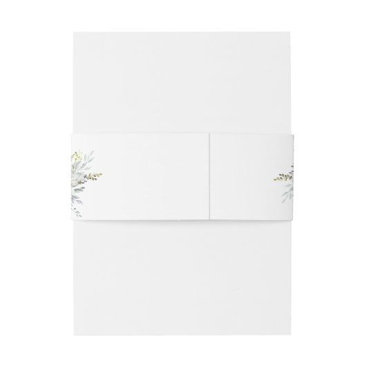 Greenery bruiloft uitnodigingen wikkel (Achterkant Voorbeeld)