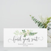 Greenery bruiloft vindt je stoelbord (Staand voorkant)