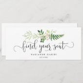 Greenery bruiloft vindt je stoelbord (Voorkant / Achterkant)