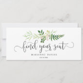 Greenery bruiloft vindt je stoelbord (Voorkant)