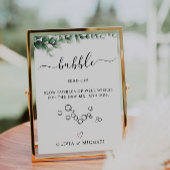 Greenery Bubble Verstuur uit teken, bruiloft teken Kaart