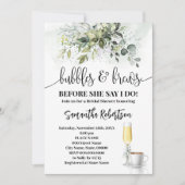 Greenery Bubbles & Brews Koffie Vrijgezellenfeest Kaart (Voorkant)