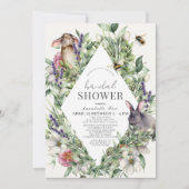 Greenery Bunnies drive-by Spring Vrijgezellenfeest Kaart (Voorkant)