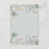 Greenery Bunny Boeken voor Baby Neutral Shower Informatiekaartje (Achterkant)