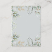 Greenery Bunny Rabbit Diaper Raffle Baby shower Informatiekaartje (Achterkant)