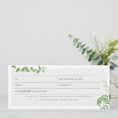 Greenery Business Logo Cadeaubon Voucher (Staand voorkant)